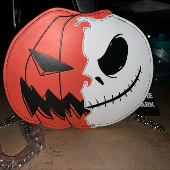 The Nightmare Before Christmas Jack Pumpkin Split Glow-In-The-Dark Crossbody NWT - Picture 5 of 5